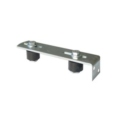 Guide de portail à visser acier zingué blanc Afbat L.250mm H.40mm