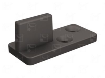 Guide du bas à visser 1103R MANTION en acier noir, 6x18 mm, pour systèmes coulissants intérieurs