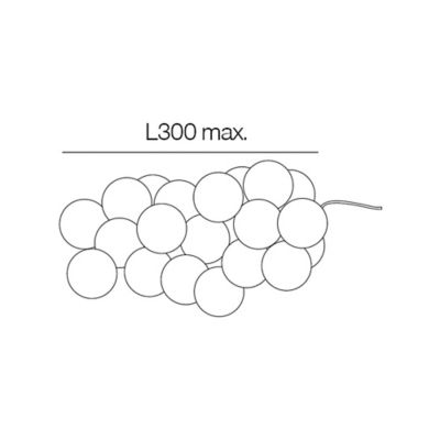 Guirlande Bubble 300 x 38 cm IP20 naturel