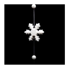 Guirlande de Noël 7 Décos Blanc enneigé L 150 cm