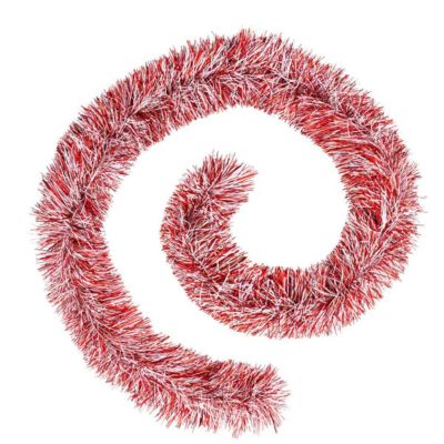 Guirlande de noël Boa brin fin rouge et blanc 150x8x2m - Atmosphera