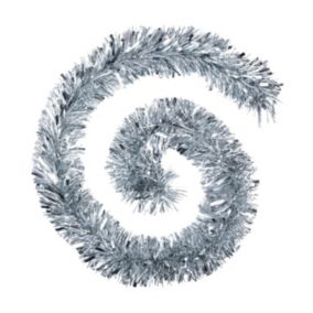 Guirlande de Noël BOA large 15 cm Argent Longueur 2 mètres