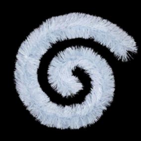 Guirlande de Noël BOA large 15 cm Blanc Longueur 2 mètres