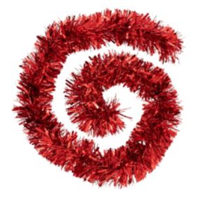 Guirlande de Noël BOA large 15 cm Rouge 2 tons Longueur 2 mètres