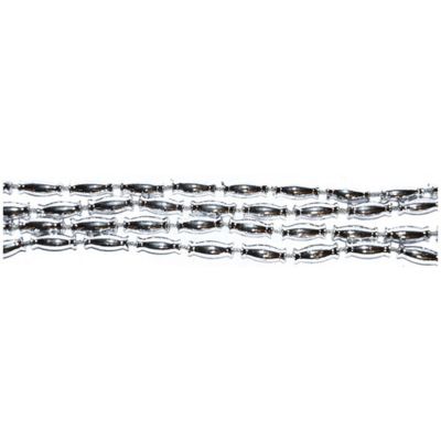 Guirlande de noël en perles en forme ovale Argent, L. 270 x l. 1 x H. 1 cm