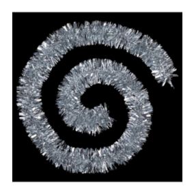 Guirlande de Noël large 10 cm Argent Longueur 2 mètres