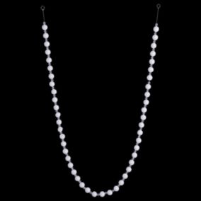 Guirlande de Noël Perles "Polaire" 144cm Blanc