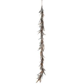 Guirlande de Noël "Plumes Déco" 160cm Argent