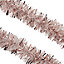 Guirlande de noël coloris blanc et rose finition brillante longueur 2 m