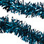 Guirlande de noël coloris bleu majolique finition brillante longueur 2 m