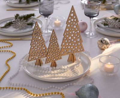Guirlande de perles pour décoration Noël L.5m blanche