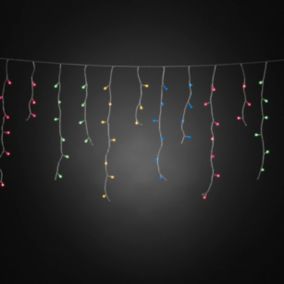 Guirlande en rideau de neige multicolore 200 LED