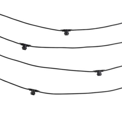 Guirlande esprit guinguette Feria Little Garden E27 IP44 blanc chaud 15m noir