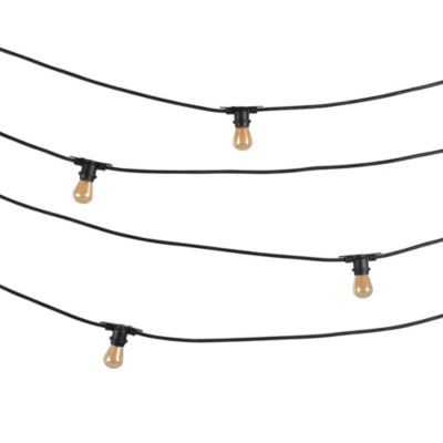 Guirlande esprit guinguette Feria Little Garden E27 IP44 blanc chaud 15m noir