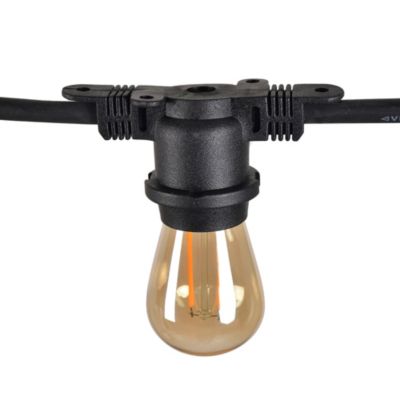 Guirlande esprit guinguette Feria Little Garden E27 IP44 blanc chaud 15m noir