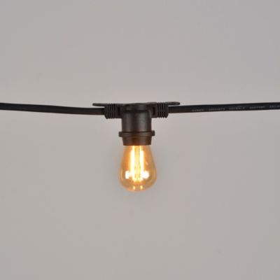 Guirlande esprit guinguette Feria Little Garden E27 IP44 blanc chaud 15m noir
