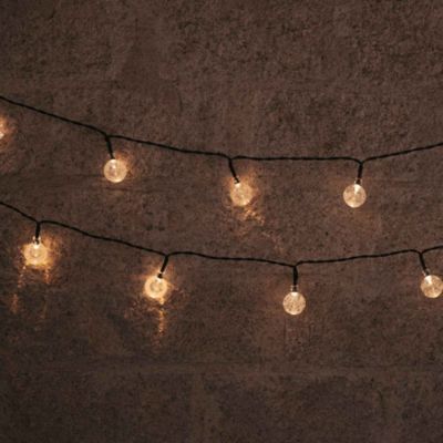 Guirlande extérieur LED solaire L.2,66m blanc chaud New Garden, Griselda glossy