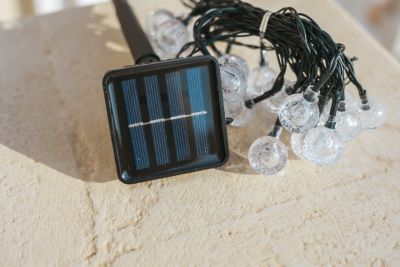 Guirlande extérieur LED solaire L.2,66m blanc chaud New Garden, Griselda glossy