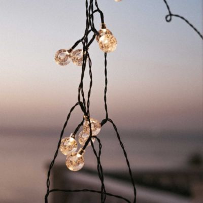 Guirlande extérieur LED solaire L.2,66m blanc chaud New Garden, Griselda glossy