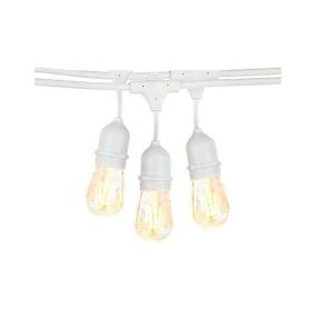 Guirlande Guinguette Blanche Suspendue IP65 6m pour 10 Ampoules E27