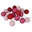 Guirlande LED Corep Bubble rouge rose fushia 20L