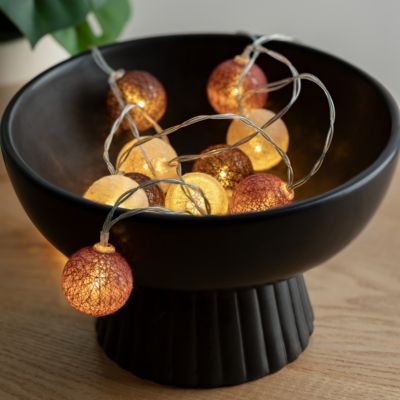 Guirlande Led pile 16 boules "Dune" D3,5cm - Atmosphera Créateur d'intérieur