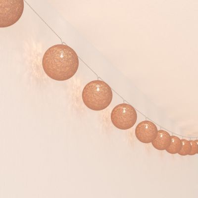 Guirlande LED à piles 10 boules D.6cm or - Atmosphera Créateur d'intérieur