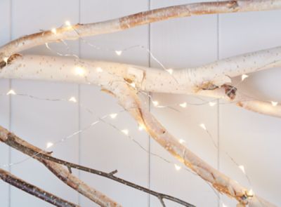 Guirlande lumineuse LED 20 cm 275cm avec pile blanc