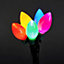 Guirlande lumineuse 30 ampoules LED multicolore intérieur/extérieur