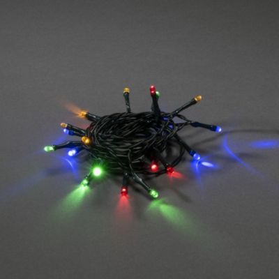 Guirlande lumineuse 30 LED avec interrupteur cable vert 4,85 m