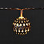 Guirlande lumineuse boule métal 16 LED