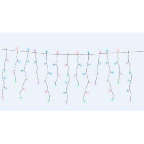 Guirlande lumineuse connectée intérieur et extérieur 100 LED IP44 8,4W RGB L.190cm câble transparent