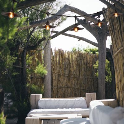 Guirlande lumineuse d'extérieur guinguette musette noir 10 ampoules 6m IP44 E27 220V Corep