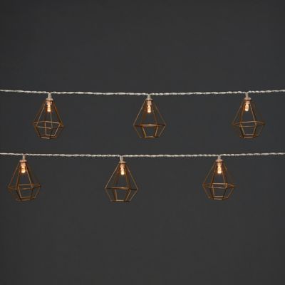 Guirlande lumineuse Diamant effet cuivre brossé