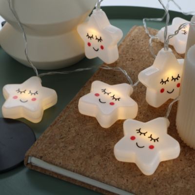 Guirlande lumineuse enfant à piles étoiles 6W L.165cm Seynave