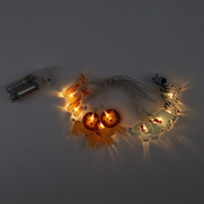 Guirlande lumineuse enfant LED à piles animaux savane L.165cm Seynave