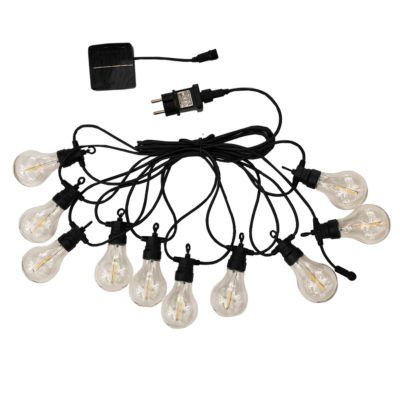 Guirlande lumineuse extérieur connectable PARTY CLEAR HYBRID Noir plastique 7,5m