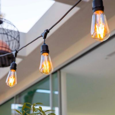 Guirlande lumineuse extérieur connectée IP64 noir 10 LED E27 850lm 6 M Lumisky Mafy light
