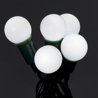 Guirlande lumineuse extérieure Boule câble vert 120 LED blanc froid, électrique