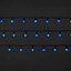 Guirlande lumineuse extérieure Boule câble vert 240 LED bleu, électrique