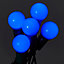 Guirlande lumineuse extérieure Boule câble vert 240 LED bleu, électrique