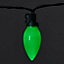 Guirlande lumineuse extérieure Bulbe câble vert 60 LED multicolore, électrique