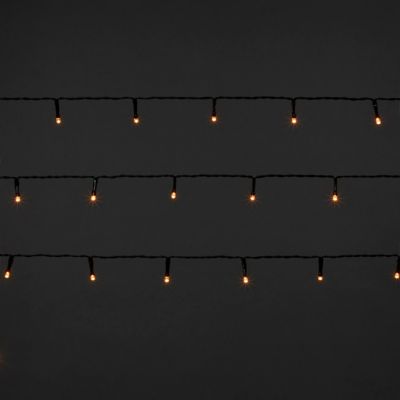 Guirlande Lumineuse à Piles 50 LED Blanc Chaud sur Câble Vert
