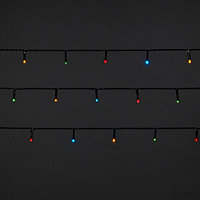 Guirlande lumineuse extérieure câble vert 50 LED multicolore