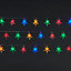 Guirlande lumineuse extérieure Etoile câble transparent 80 LED multicolore