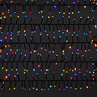 Guirlande lumineuse extérieure Frange 1000 LED multicolore, électrique