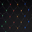 Guirlande lumineuse extérieure Rideaux câble transparent 120 LED multicolore, électrique