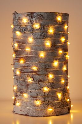Guirlande lumineuse fil cuivre 300 LED blanc chaud, électrique