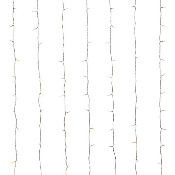 Guirlande lumineuse Frange câble transparent 1000 LED blanc chaud | Castorama