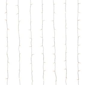 Guirlande lumineuse Frange câble transparent 1000 LED blanc chaud